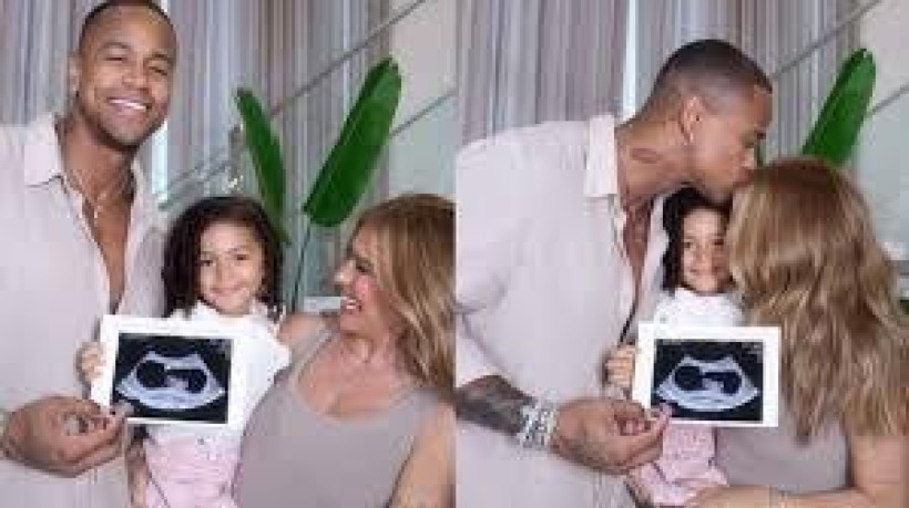 Quatro anos após o nascimento da primeira filha, o casal de artistas revelou nas redes sociais estar à espera de um segundo bebê