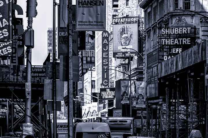 Nos anos 1920, o público cresceu vertiginosamente. Os teatros multiplicaram-se, e nomes como o Shubert Theatre, Majestic Theatre, Winter Garden Theatre e Palace Theatre tornaram-se templos de sucesso. 
