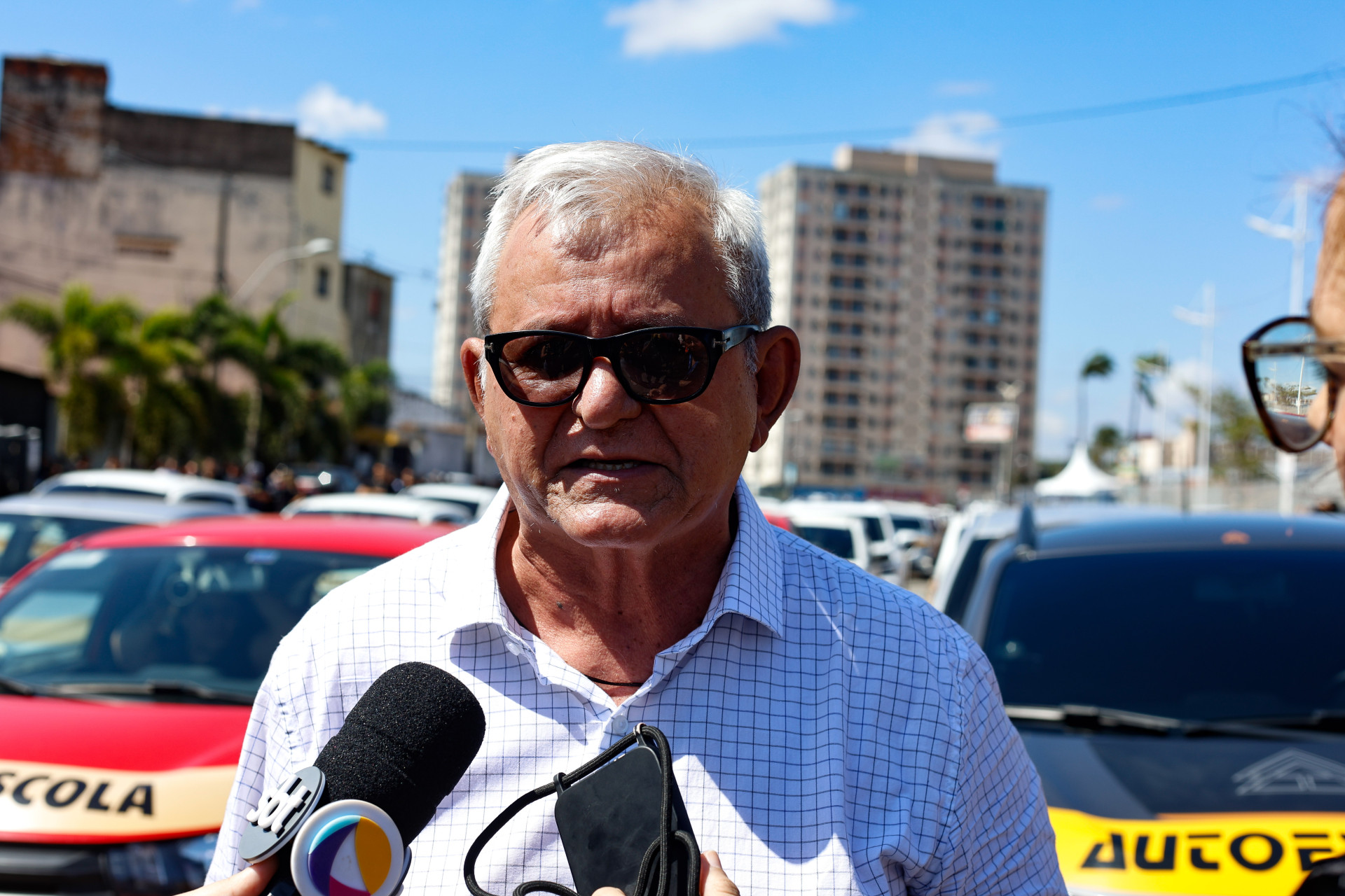 Salgado Filho, presidente do Sindivace. Os trabalhadores da área de trânsito realizaram manifestação em defesa dos empregos no setor