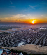 Imagem aérea da área de desmatamento na floresta do Aeroporto Internacional Pinto Martins