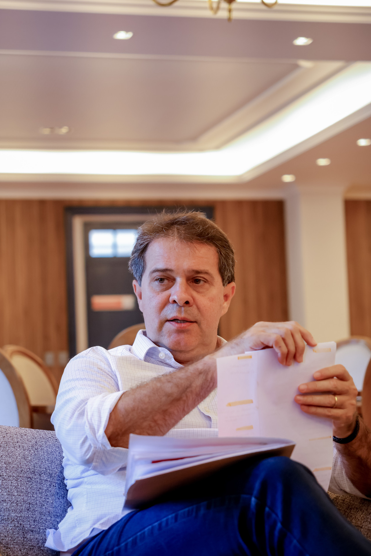 (Foto: AURÉLIO ALVES)Evandro Leitão em entrevista exclusiva ao colunista Guilherme Gonsalves, um ano após o resultado eleitoral