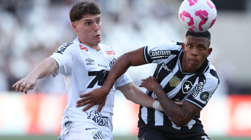 Partida entre Botafogo e Santos pela Série A 2025