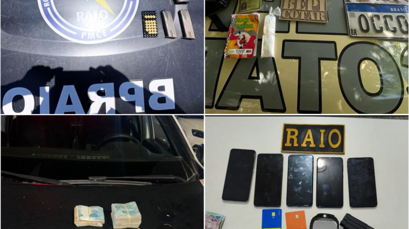 Apreensões realizadas durante o fim de semana 