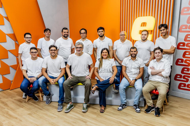 Equipe do Esportes O POVO no novo estúdio do programa