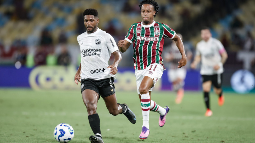 Fabiano, lateral do Ceará, durante jogo contra o Fluminense
