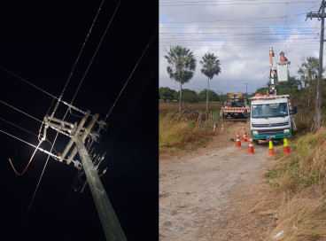 Cerca de 1 quilômetro (km) de cabos foi furtado na madrugada desta quinta-feira, 30, em Caucaia, afetando o fornecimento de energia para alguns clientes da região 