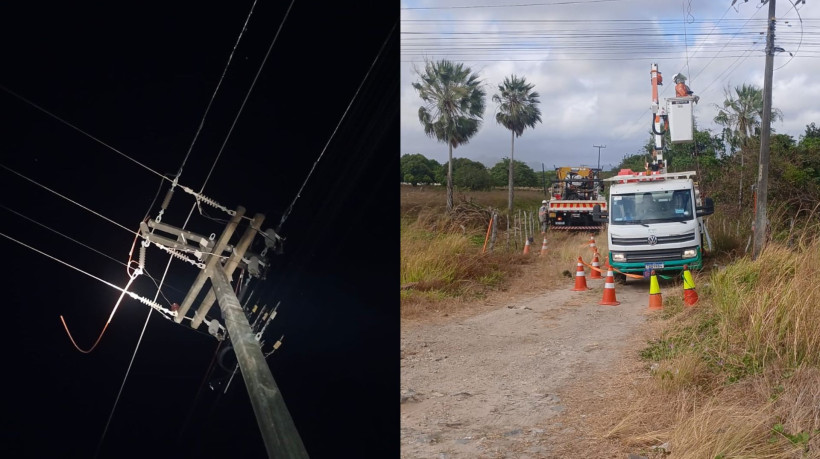 Cerca de 1 quilômetro (km) de cabos foi furtado na madrugada desta quinta-feira, 30, em Caucaia, afetando o fornecimento de energia para alguns clientes da região