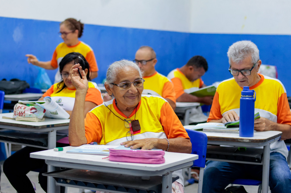 Turma do EJA da Escola Municipal Angélica Gurgel recebe alunos adultos e idosos(Foto: Samuel Setubal)