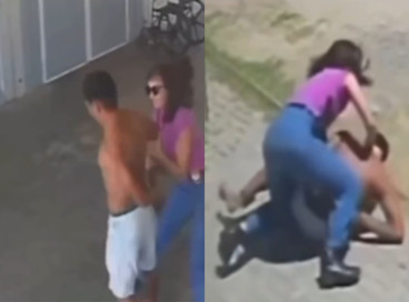  A policial civil imobilizou um homem e impediu a sua fuga, após descumprimento de medida protetiva em Quixadá 