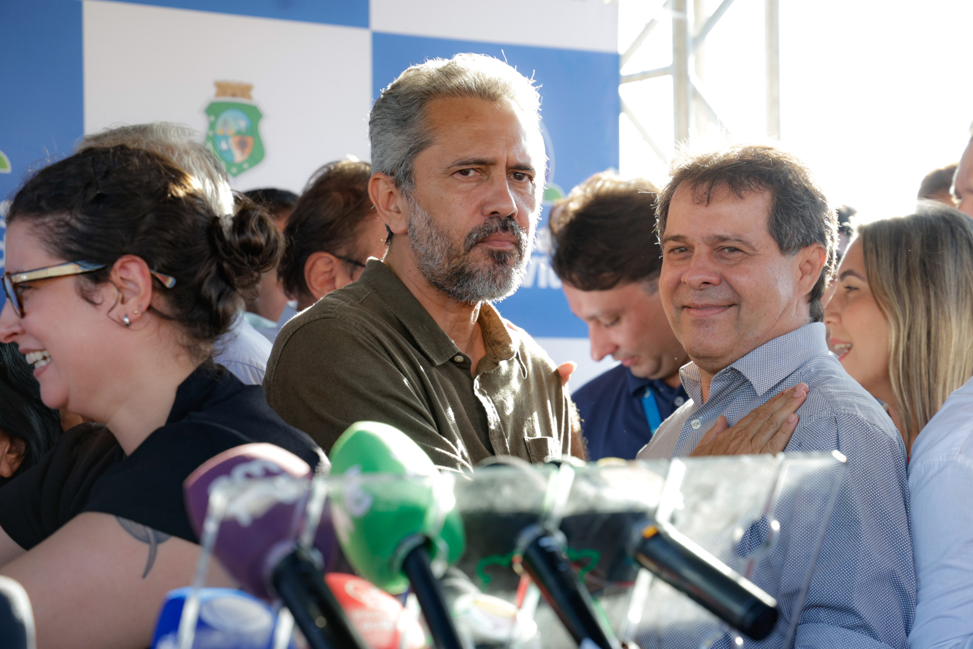 Governador Elmano de Freitas e prefeito Evandro Leitão (Foto: FCO FONTENELE)