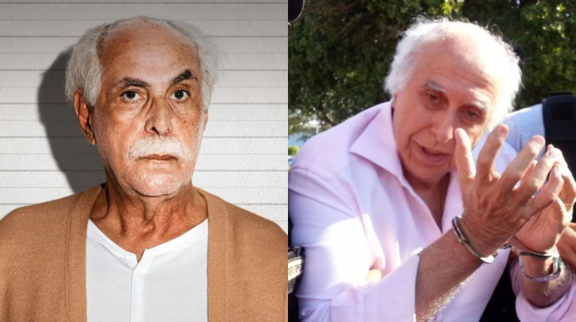 Na esquerda, Anselmo Vasconcellos como Roger Abdelmassih em 