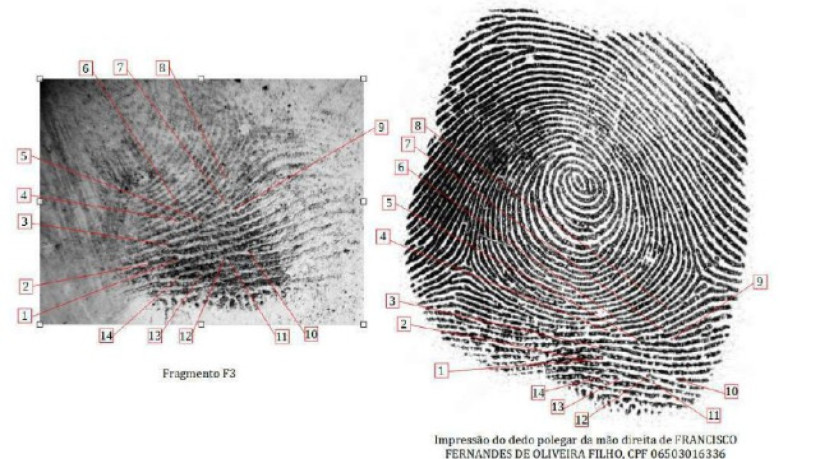 Impressão digital colhida no retrovisor de uma motocicleta usada no crime identificou suspeito 