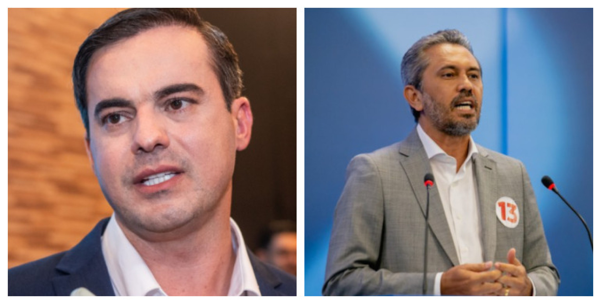 Decisão atende liminar pedida pela defesa de Elmano de Freitas contra Capitão Wagner (Foto: Fernanda Barros/ Aurelio Alves/ O POVO)