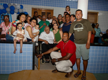 A comemoração ocorreu ao lado da família 