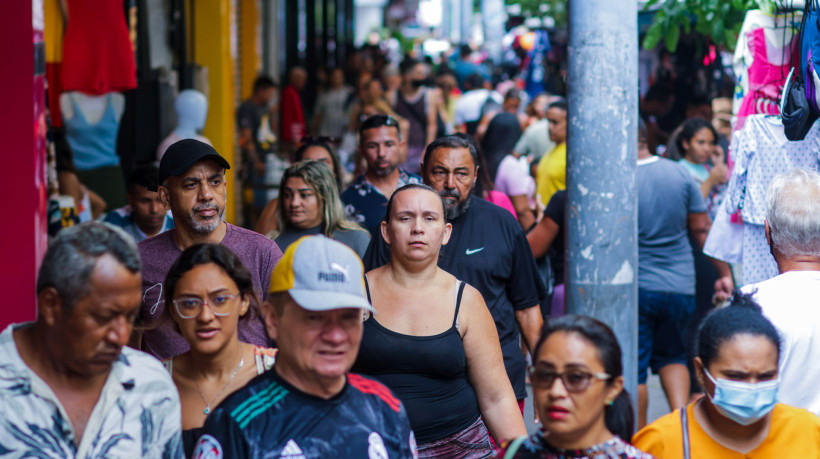 Praça do Ferreira, no Centro de Fortaleza