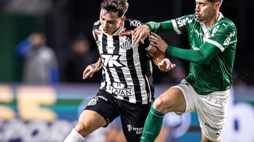 O Santos empatou em 1 a 1 com o Palmeiras nesta quinta-feira, 6