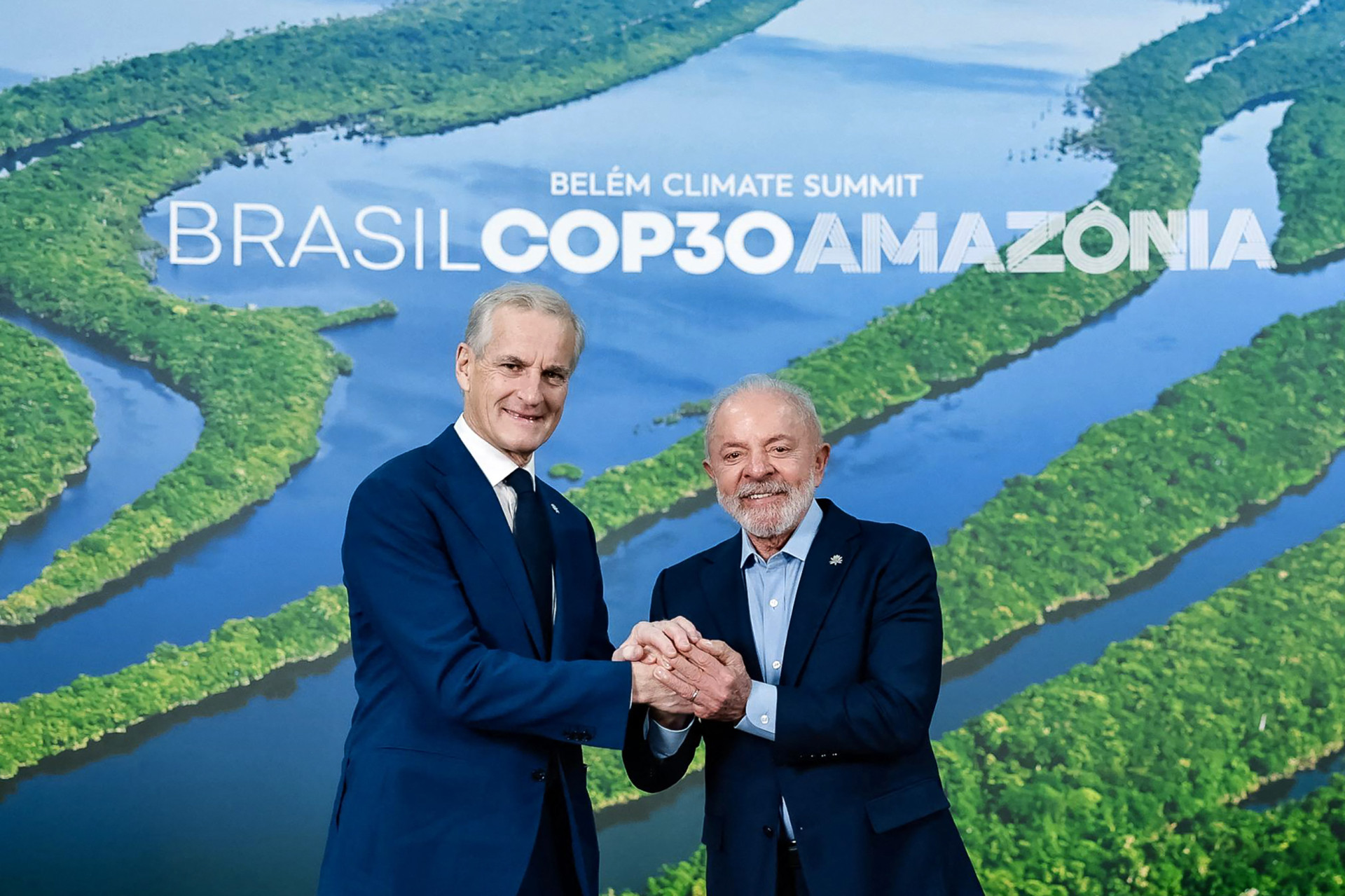 O anúncio sobre o aporte da Noruega foi feito pelo primeiro-ministro norueguês, Jonas Gahr Store  (Foto: Ricardo STUCKERT/PR/AFP)