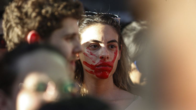 Foto de apoio ilustrativo. Ato no MASP contra o PL 1.904/24, que equipara o aborto de gestação acima de 22 semanas ao homicídio, em 26 de dezembro de 2024