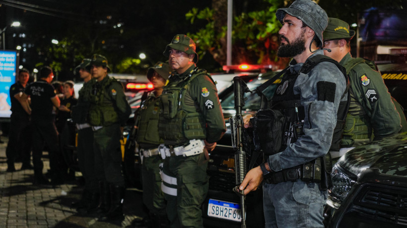 FORTALEZA, CEARÁ, BRASIL, 07-11-2025: Saída da Operação Saturação Total, na Praça da Parangaba, com a presença do Segurança Pública e Defesa Social do Ceará, Roberto Sá. (Foto: Fernanda Barros/ O Povo)
