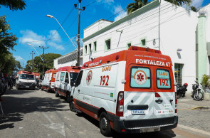 FORTALEZA, CEARÁ,  BRASIL- 13.11.2025:.Incêndio atinge hospital César Cals e bebês são retirados às pressas da unidade. (Daniel Galber/Especial para O POVO)