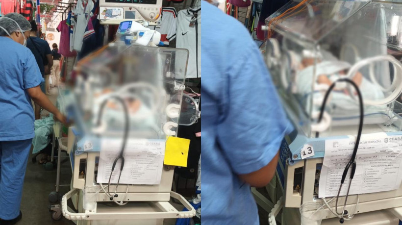 Bebês prematuros foram alocados dentro de corredor no Beco da Poeira, em Fortaleza