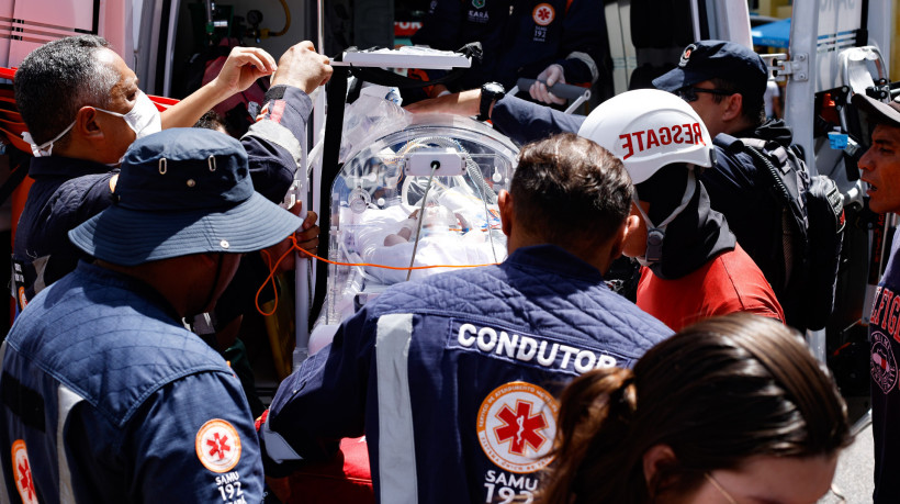 Inc&ecirc;ndio atinge Hospital C&eacute;sar Cals e beb&ecirc;s s&atilde;o retirados &agrave;s pressas da unidade