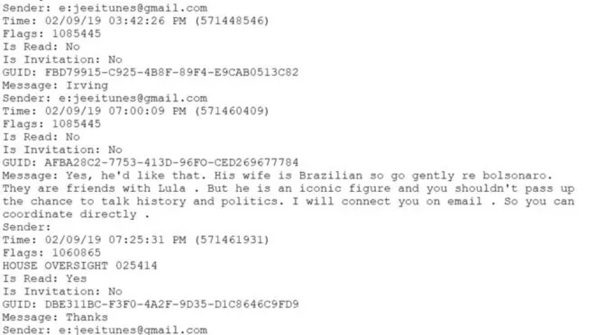 Mensagem de 2019 cita novamente Lula e Bolsonaro