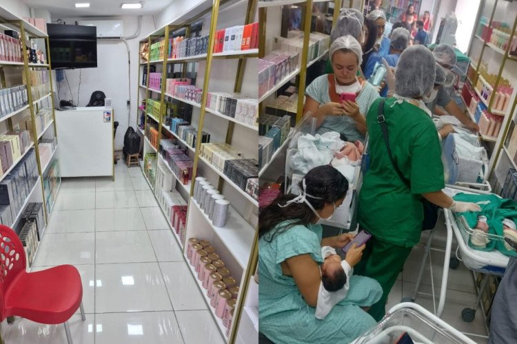 Confira loja antes e depois da chegada dos bebês