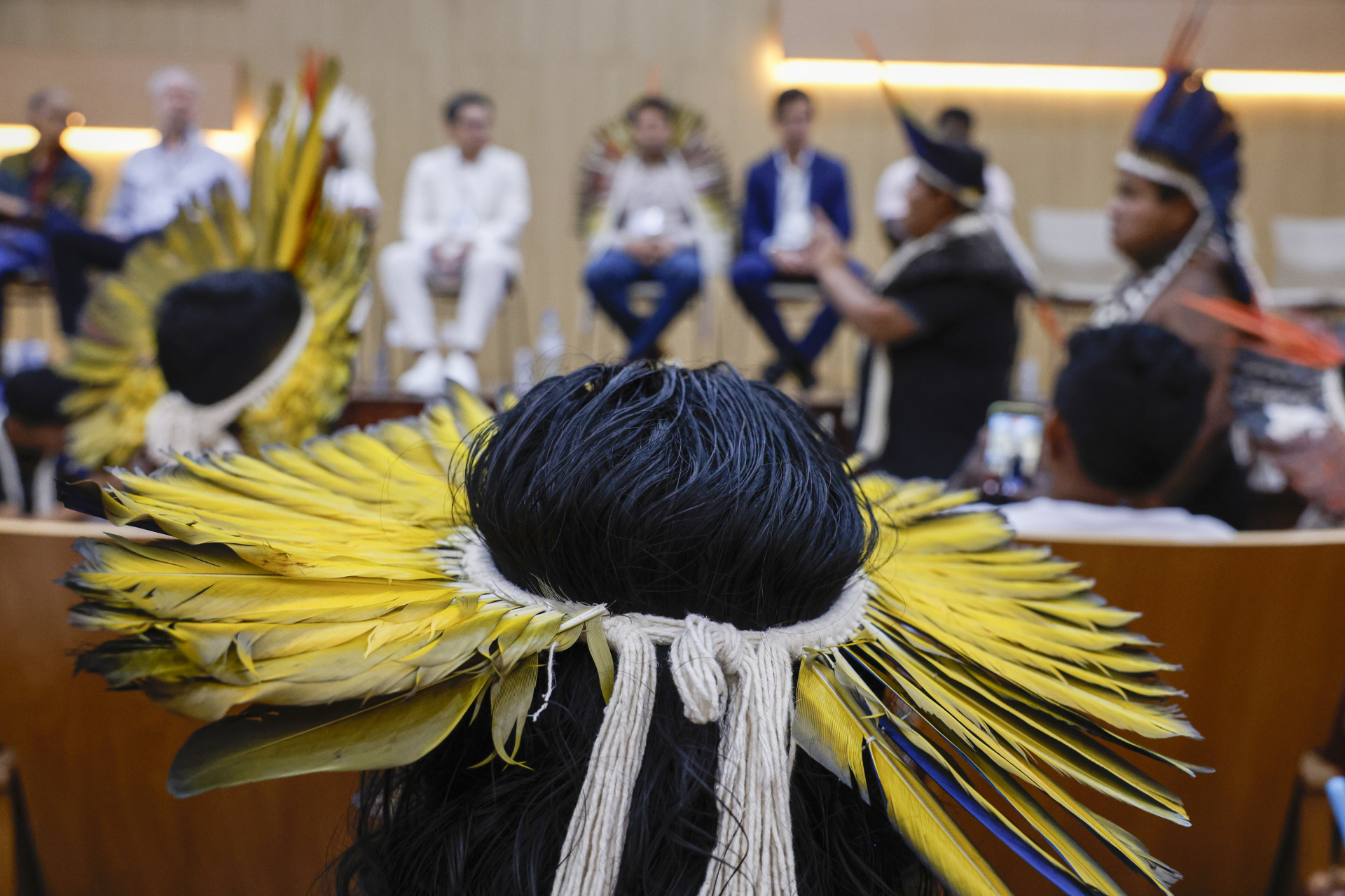 A reunião ocorreu em um edifício anexo ao Tribunal de Justiça do Pará (TJ-PA) (Foto: Tânia Rêgo/Agência Brasil)
