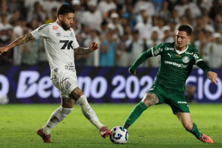 Rollheiser garante o 1 a 0 para o Peixe na Vila Belmiro; Verdão estaciona nos 69 somados e perde a ponta do Brasileirão