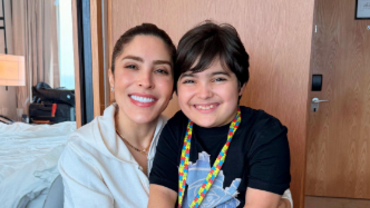 Manu compartilha diagnóstico de autismo do filho Theo