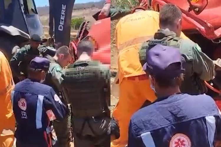 Homem é resgatado de ferragens de caminhão após acidente em Brejo Santo