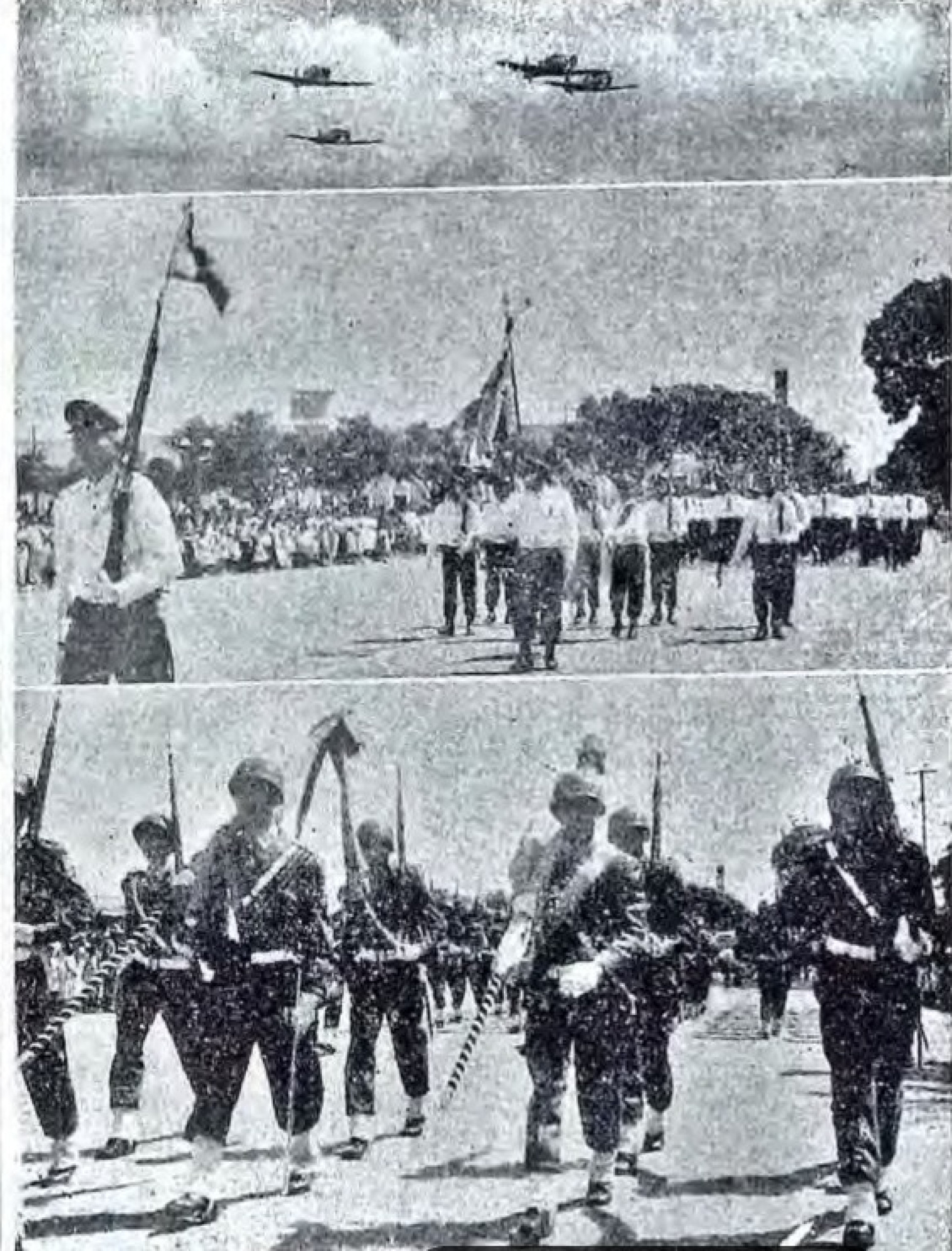 Os poucos registros que existem da época em que a Praça da Bandeira era Praça Benjamin Constant mostram comemorações do Dia do Soldado no local, em 1957. Praça Benjamin Constant se tornaria, oficialmente, Praça da Bandeira em 1960.