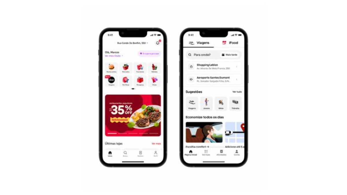 Uber e iFood: o primeiro passo da aplicação foi em Belo Horizonte; a graduação é feita aos poucos no Brasil