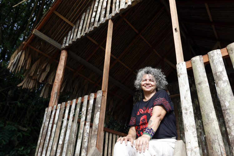 Angela Mendes, ativista e filha do jornalista Chico Mendes, em entrevista para a Ag&ecirc;ncia Brasil na COP30
