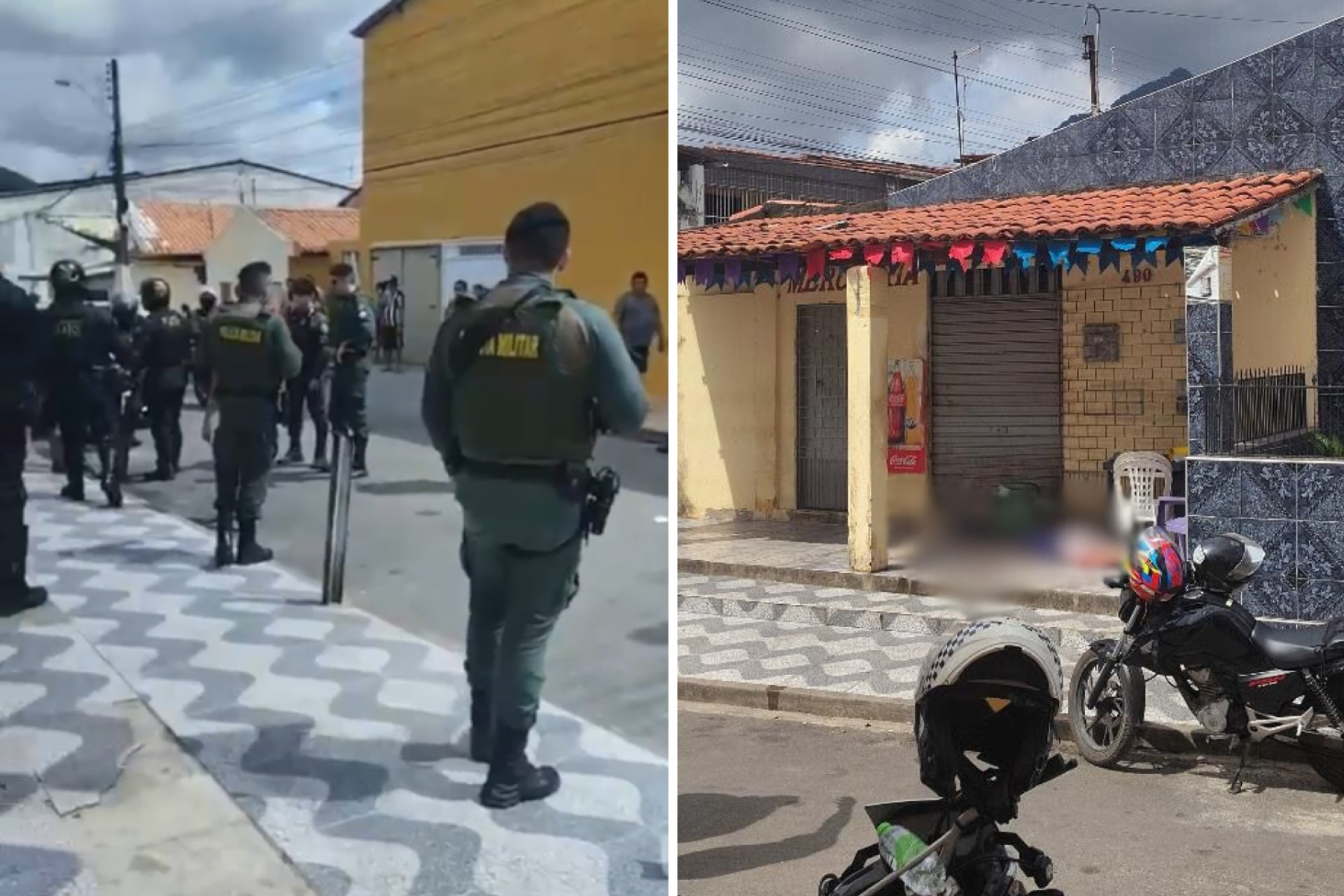 ￼CASO ocorreu na rua Enói de Abreu Braga, no bairro Guabiraba (Foto: Reprodução/WhatsApp O POVO)