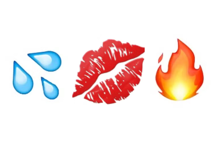 Outros símbolos desaprovados incluem o beijo de batom, os pingos de suor, o coração vermelho e o famoso foguinho.