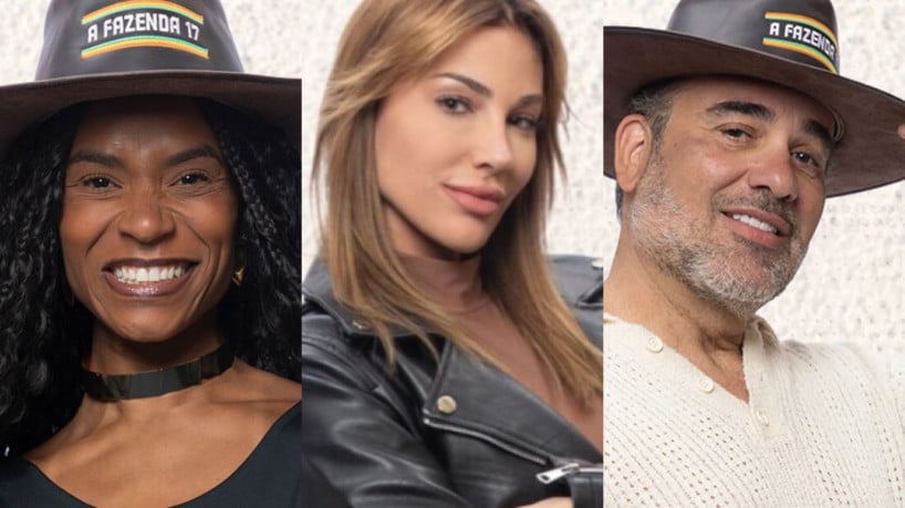 Kathy Maravilha, Fabiano Moraes e Maria Caporusso formam a roça surpresa de A Fazenda 17. 