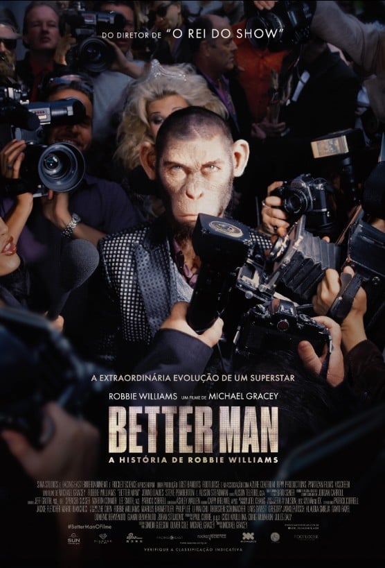 Em 2024, estreou o filme biográfico “Better Man – A História de Robbie Williams”, dirigido por Michael Gracey, que retrata sua ascensão, seus desafios pessoais e seu percurso artístico. 
