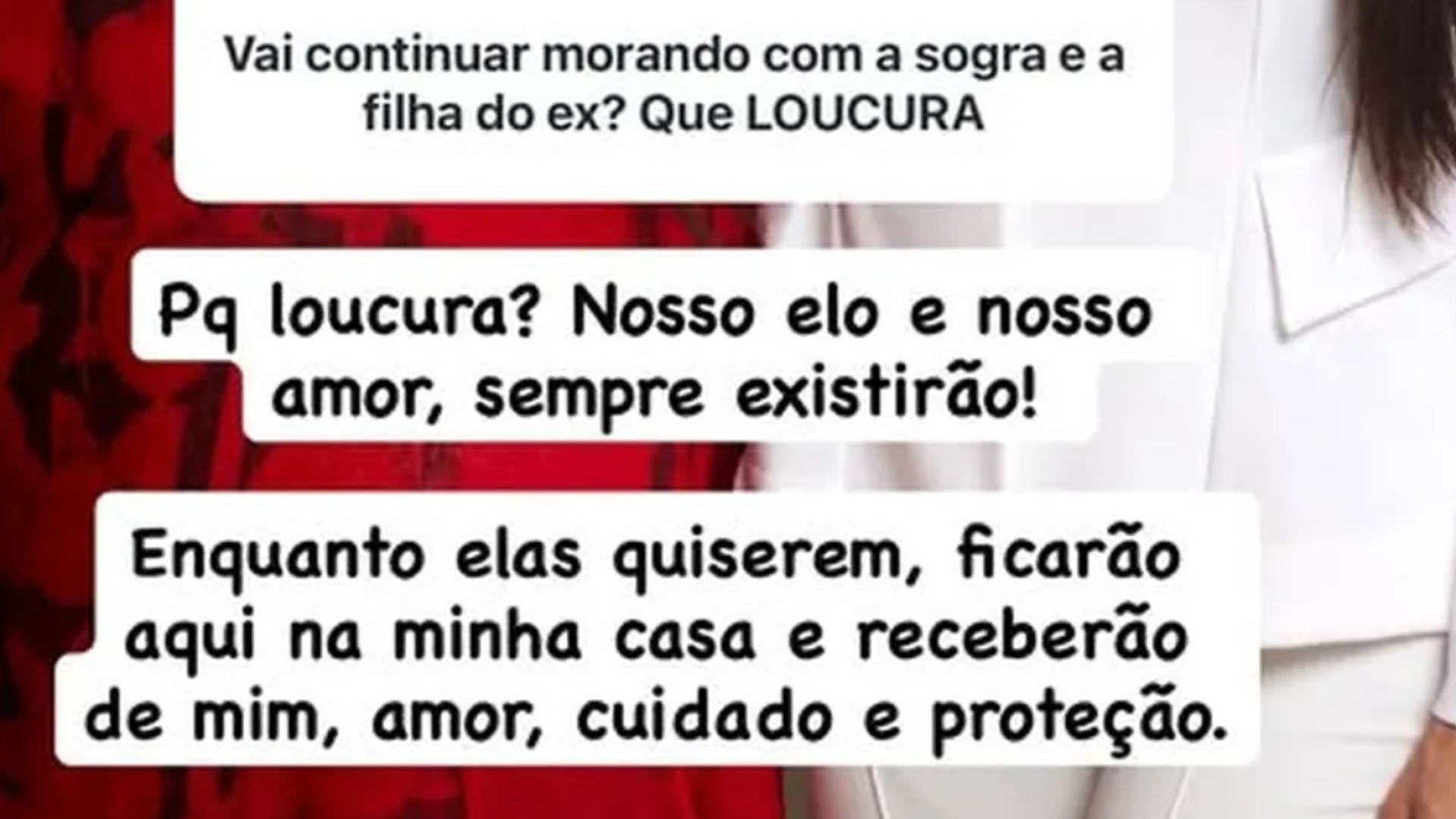 Gracyanne fala sobre viver com mãe e filha de Belo mesmo separada 