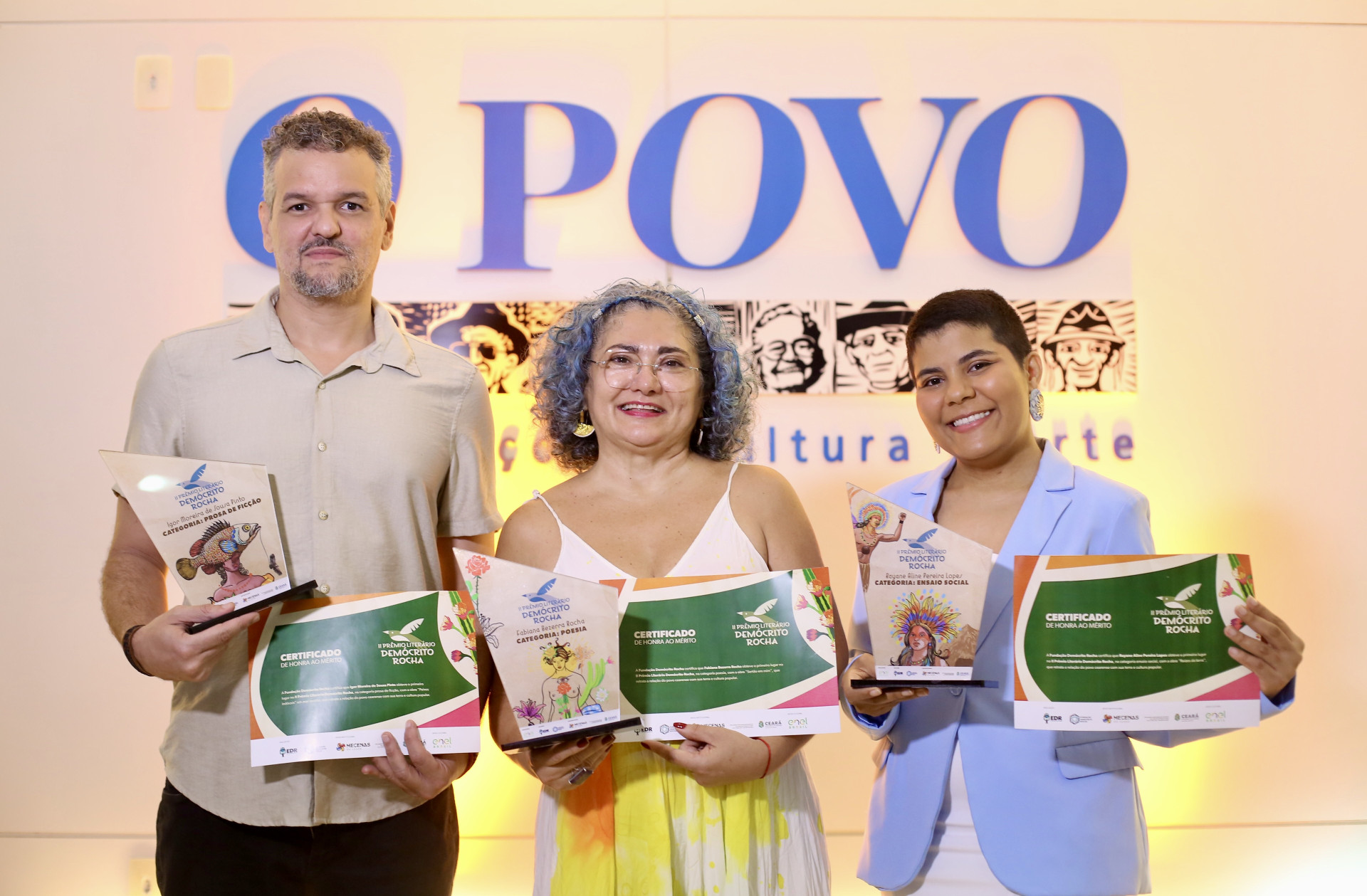 ￼OS VENCEDORES Igor Moreira, Fabiana Guimarães e Rayane Lopes (Foto: João Filho Tavares)