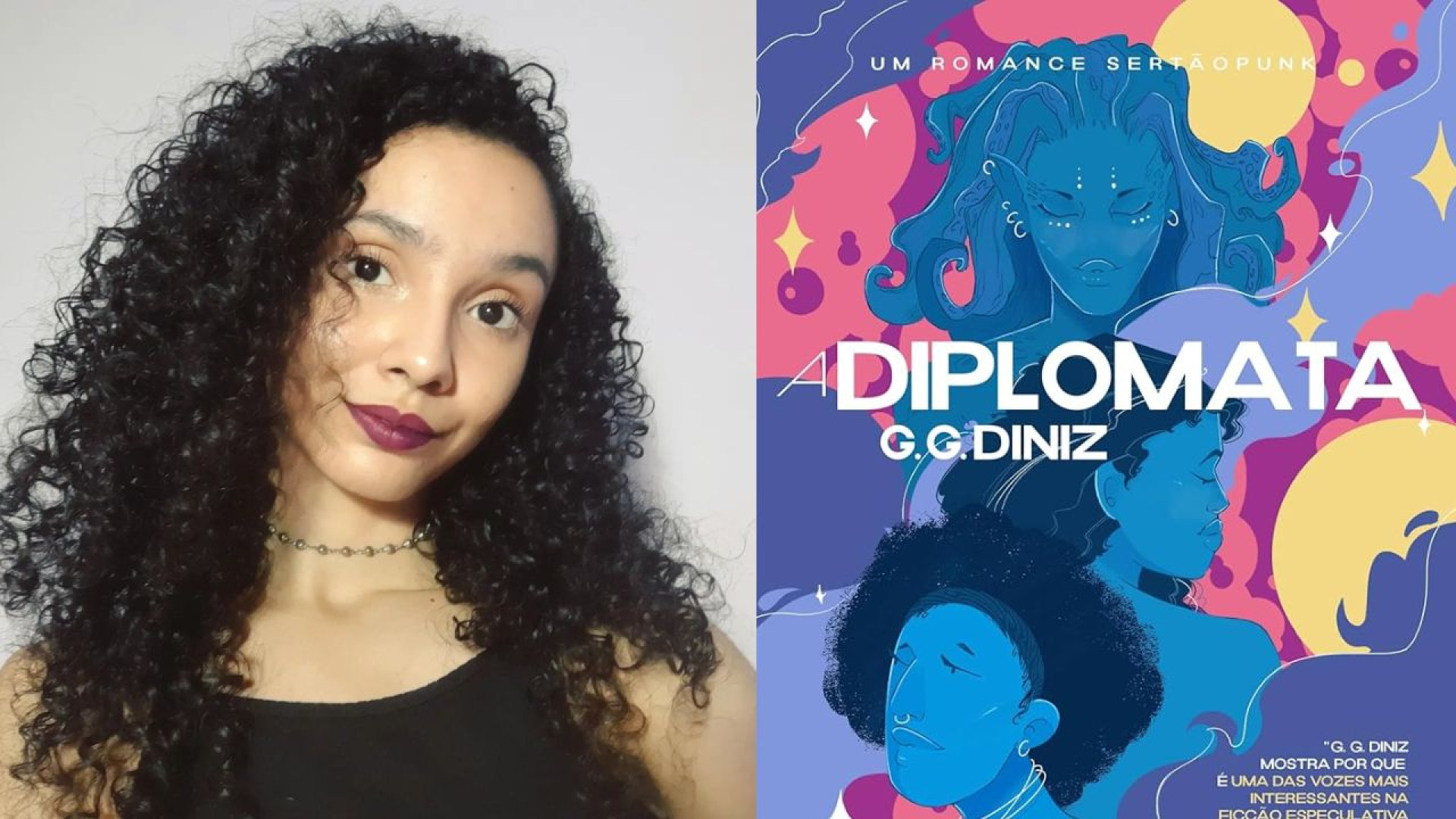 GG Diniz, cearense e autora de "A Diplomata"