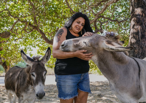 Érica de Caria, 49, cuida de jumentos maltratados