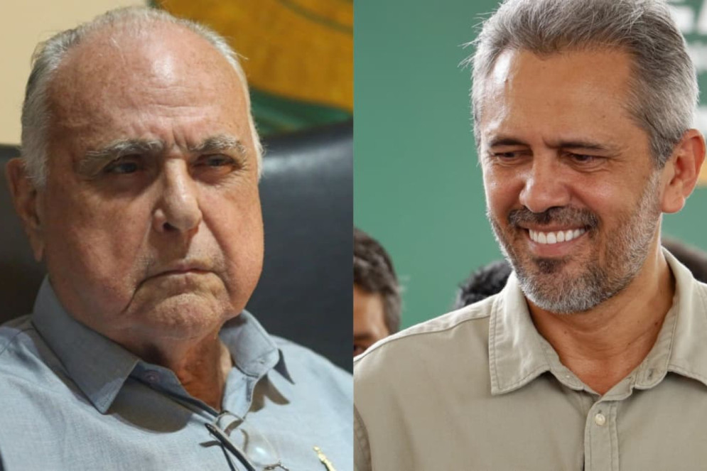 Roberto Pessoa (Uni&atilde;o) e Elmano de Freitas (PT)(Foto: Jo&atilde;o Filho Tavares / Daniel Galber/Especial para O POVO)