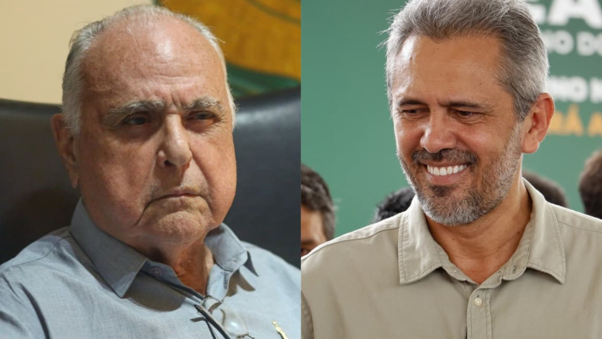 Roberto Pessoa (União) e Elmano de Freitas (PT) (Foto: João Filho Tavares / Daniel Galber/Especial para O POVO)