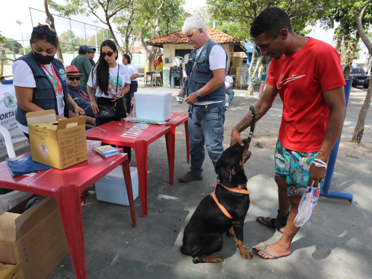 FORTALEZA-CE, BRASIL,29.11.2025: DIA D Vacinação Antirrábica. Av. jovita feitosa.  (Fotos: Fabio Lima/OPOVO)
