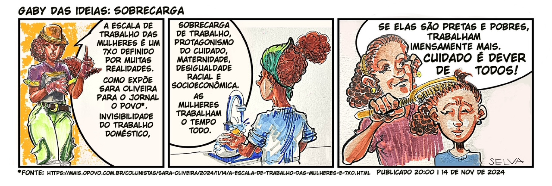 Gaby das Ideias, tirinha de Fabrício Selva