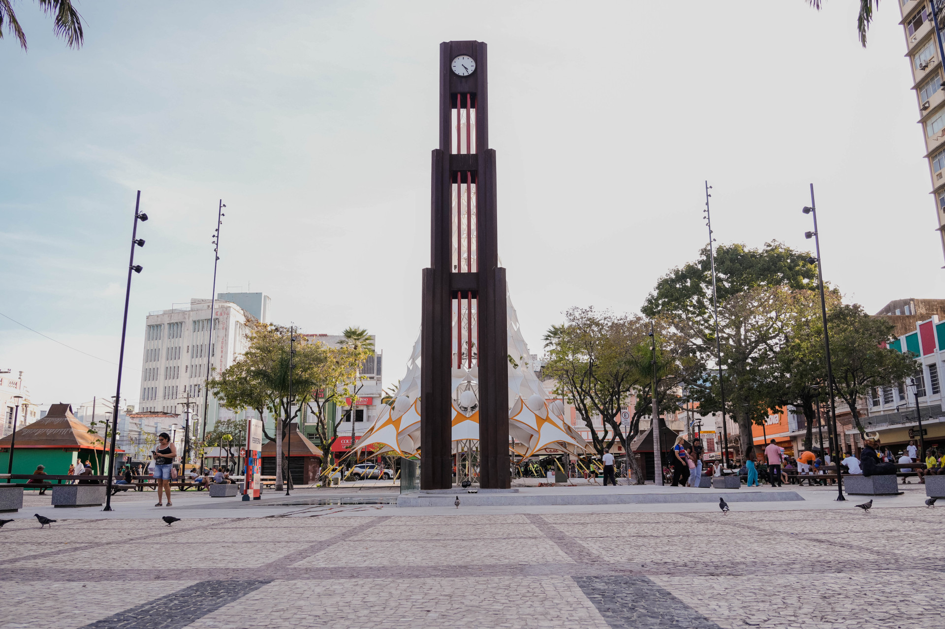 Praça 
do Ferreira, no Centro de Fortaleza (Foto: FERNANDA BARROS)