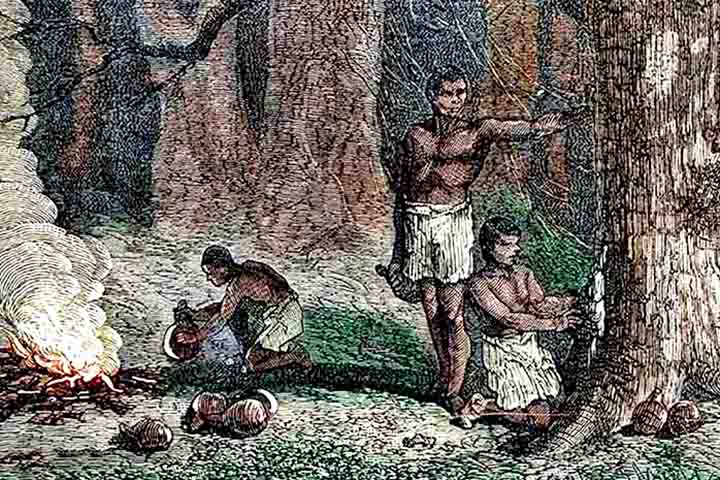 Essas civilizações usavam o látex misturado com suco de plantas para produzir bolas elásticas para jogos cerimoniais e sandálias resistentes. O material já era amplamente integrado à cultura mesoamericana. No século XVII, a borracha foi levada para a Europa, onde inicialmente teve pouco uso prático.