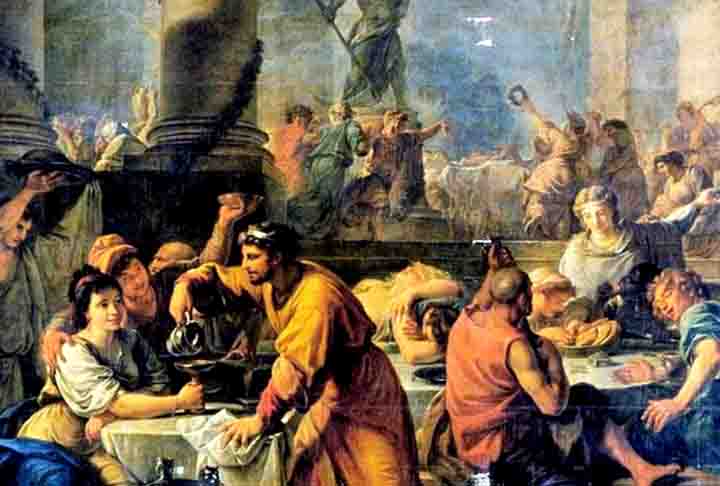 Originalmente, a “Saturnália” era celebrada em 17 de dezembro, mas seu sucesso fez com que as comemorações se estendessem até o dia 23. A festa marcava o fim das colheitas e o início do solstício de inverno.